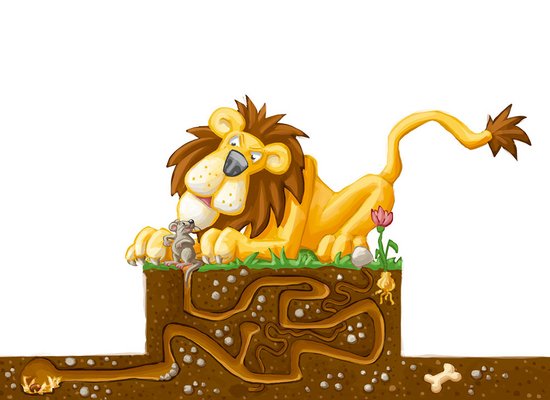 Fabel: Der Löwe und die Maus